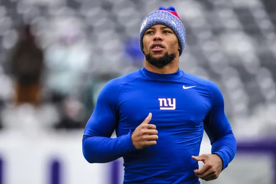 Saquon Barkley of the New York Giants at MetLife Stadium in East Rutherford,