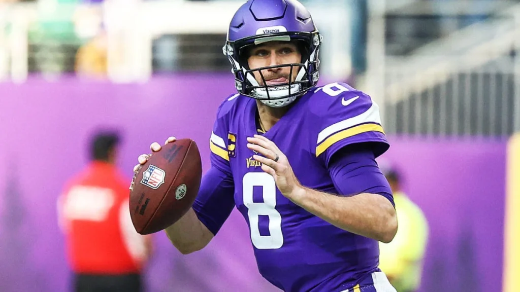 Kirk Cousins of the Minnesota Vikings before a game between the Vikings and the San Francisco 49ers in Minneapolis on Oct. 23.